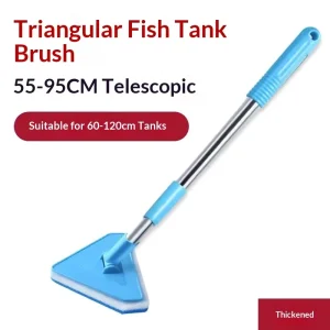 Extendable Handle Algae Scraper Aquarium Glass Cleaner Fish Tank Cleaning Brush Scrubber Tool for Aquascape