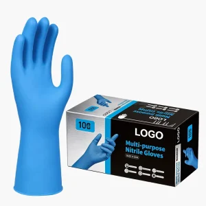 Extended 12 Inches Nitrile Gloves Cuff Medium 12mil Disposable Powder Free Food Cleaning Blue