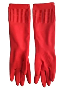 Extra-Long Lightweight Winter Thick Fleece Lining Waterproof Oil-Resistant Latex All-Season Household Kitchen Cleaning Gloves