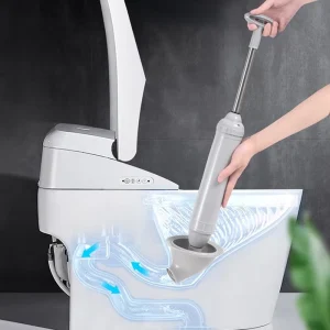 FF2190 Manual Sewer Drain Toilet Clog Remover Tools Sink Cleaner High Pressure Air Drain Blaster Bathroom Toilet Plunger