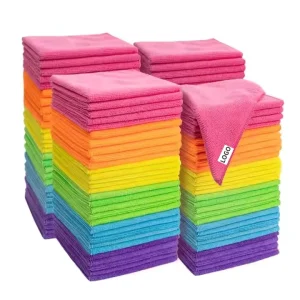 FF2654 Microfiber Kitchen Towel Car Detailing Cleaning Cloth Car Towel Rags Bulk Lint Free Microfiber Cleaning Cloth
