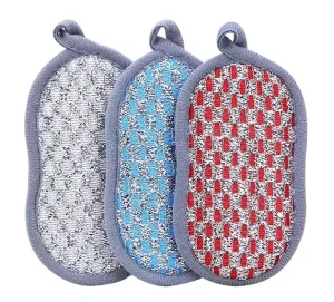 FF3418 Double Sided Reusable High Absorption Rectangle Dish Scrubber Sponge Multi Purpose Non Scratch Sponges Scouring Pads