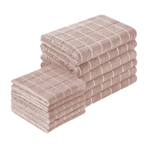 FF5267 Plaid Lint Free Kitchen Cleaning Towel Dish Cloths Rags 30*30cm Reusable Super Absorbent Microfiber Cleaning Cloths