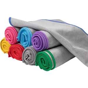 FF5595 Streak Free Lint Free Microfiber Glass Cleaning Cloth Windshields Window Mirror Glass Polishing Towels