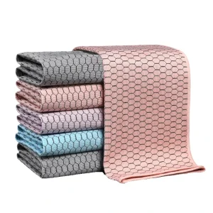 FF5690 Streak Free Window Glasses Mirrors Cleaning Rag Car Polishing Towel Microfiber Glass Cleaning Cloth