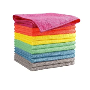 FF5703 240GSM Super Absorbent Lint Free Streak Free Cleaning Rags Car House Kitchen Reusable Washable Microfiber Cleaning Cloths