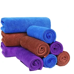 FF5704 300gsm 420gsm Highly Absorbent Cleaning Rags Washing Towel Kitchen Window Car Microfiber Cleaning Cloths