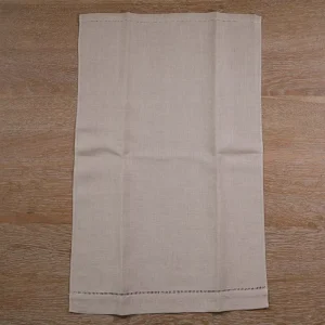 FF5861 Lint Free Natural Linen Hand Towel Eco friendly Bathroom Kitchen Hand Drying Towel