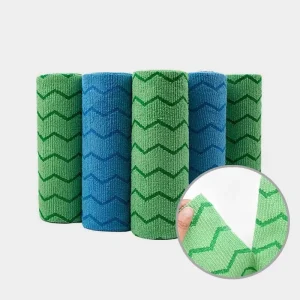 Factory 25x25cm Microfiber Perforated Tear Away Kitchen Towels Dish Rags Absorbent Washable Glass Cleaning Cloths