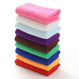 Factory 40*40cm 200gsm Eco Friendly Microfiber Towel Cleaning Cloth for Kitchen Use Polyester