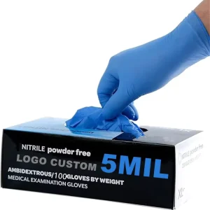 Factory 5 Mil Latex Free Tattoo Industry Barber Hair Salon Manicure Food Service Car Household Disposable Glove Nitrile Gloves