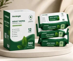 Factory 8 X 12 Inch Aloe Personal Cleansing Cloth Wipes Incontinence Adult Wet Wipes with Aloe Vera for Elderly