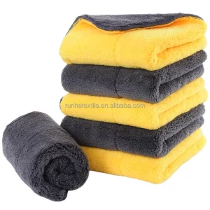 Factory Coral Fleece Microfiber Car Wash Towel Custom Logo Microfiber Car Drying Towel Cleaning Cloth