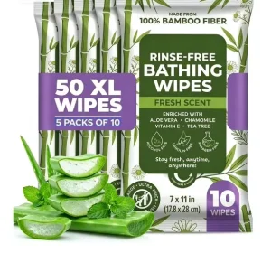 Factory Custom Logo Adult XL Bath Wipes Rinse Free Disposable Wet Tissues for Daily Hospital Use