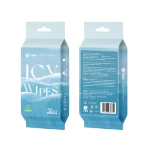 Factory Custom Logo Eco friendly Non Woven 10pcs Extra Soft Travel Cold Wet Wipes Pure Water Cooling Skin Wiping Cleansing Wipes