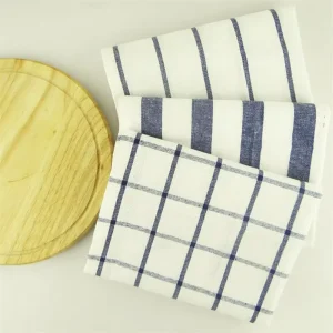 Factory Custom made 100% Cotton Woven Solid Color Kitchen Tea Dish Towels Set Eco Friendly Quick Dry Yarn Dyed Soft