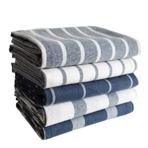 Factory Custom made 100% Pure Cotton Kitchen Tea Towels Water absorbing Dish Cloths Quick drying Kitchen