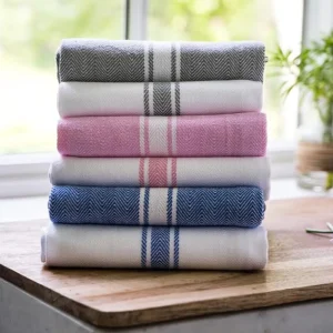 Factory Custom-made Woven Plaid Pattern Quick-Dry Kitchen Tea Towel Set Dish Towel Customizable Design Eco-Friendly