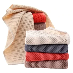Factory Direct Cotton Waffle Weave Eco Friendly Custom Printed Decorative Dish Drying Tea Towel OEM ODM