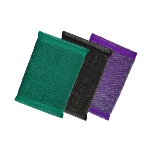 Factory Direct Sale Stainless Steel Wire Cloth Sponge Pad Scrub Scourer Cleaning Sponge Dish Washing Scrubber for Kitchen