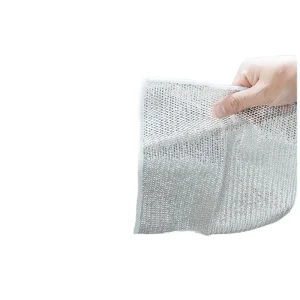 Factory Direct Sales Oil Free Cleaning Steel Wire Cloth Kitchen Stove Spot Silver Nylon Dishwashing Cloth