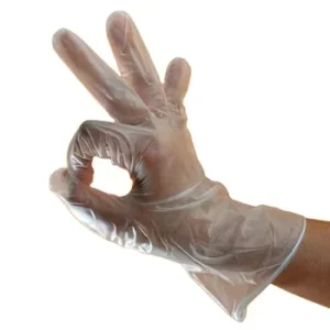 Factory Direct Sales Waterproof Anti Slip Powder Free Disposable Vinyl Gloves Clear Hand Household Use