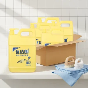 Factory Direct Supply 5KG Bottled Eco-Friendly Disposable Lemon Fragrance Dishwashing Liquid High-Efficiency Degreasing