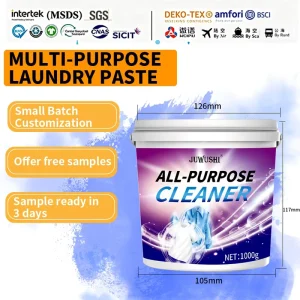Factory Direct Supply High Quality Laundry Cleaning Paste Customized Logo and Scent Detergent Paste in Bucket 1000g