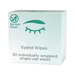Factory Gentle Hypoallergenic Eyelid Cleansing Wipes Single Use Towelettes for Soothing Itchy Eyes Remove Feminine