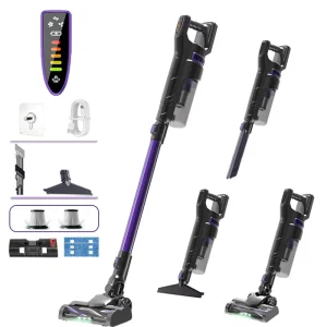 Factory Handheld Cordless Vacuum Cleaner HEPA Digital Screen Type C LED Wet Dry Mop for Pet Hair Home Commercial Hotel