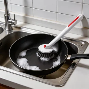 Factory Low priced PP PBT Material Cleaning Brush Household Pot Cleaning Brush with Long Handle Pot Brush