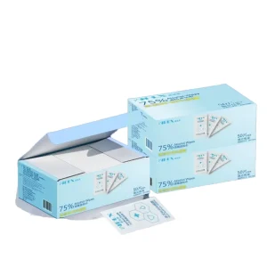 Factory OEM Customized 50 Pieces Single Independent Packaging 75% Alcohol Sanitizing Wet Wipes Disinfection Wipes for Cleansing