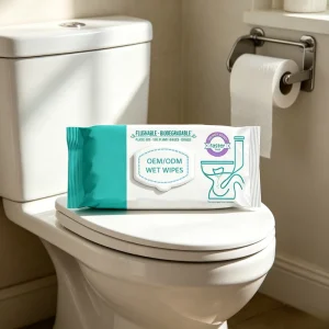 Factory OEM Flushable Wet Toilet Wipes 100% Biodegradable Portable Daily Cleansing Wet Wipes