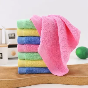 Factory Offer OEM ODM 25*25cm Housework Cleaning Towels Tablecloths Bamboo Fiber Thickened Dish Towels Bamboo Wash Cloth
