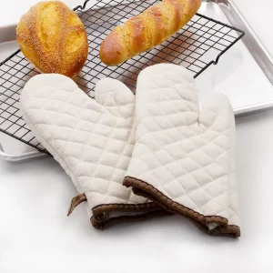 Factory Oven Mitts Pure Cotton Heat Resistant Gloves for Household Kitchen Ovens and Microwave Multi Purpose Use