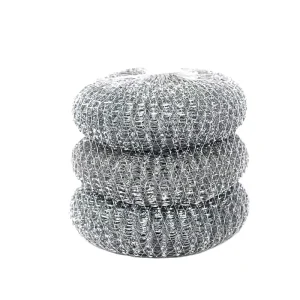 Factory Price Easy Clean Steel Metal Galvanized Wire Mesh Scourer Pot Scrubber Sponges Scouring Pads for Kitchen Cleaning