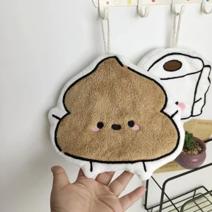 Factory Price Kitchen Cartoon Hanging Soft Embroidery Microfiber Cut Hand Towel for Kitchen and Bathroom