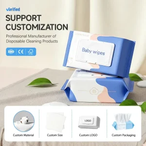 Factory Price Non Woven Eco Friendly Wet Wipes Private Label Customized Baby Cleaning Wipes Biodegradable Unscented