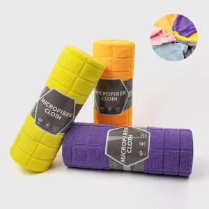 Factory Quick Drying Plaid Microfiber Cleaning Cloths Roll Absorption Disposable Kitchen Towel for Dish Reusable Towel Rolls