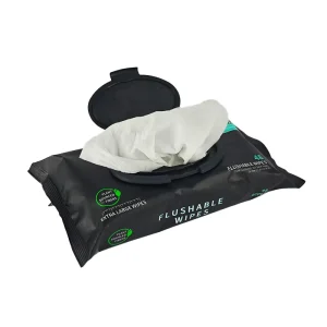 Factory Soft Touch Spunlace Travel Flushable Wipes Aloe for Adults 100% Biodegradable Eco Friendly Skin Care 18x18cm 48 Sheets