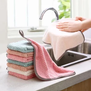 Factory Stocked Quick Drying Soft Eco Friendly Microfiber Cloth Kitchen Tea Towel Set 80% Polyester 20% Polyamide