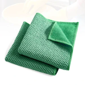 Factory Super Absorbent Kitchen Microfiber Scrubbing Cloth Quick Drying Microfiber Kitchen Dish Towels with Mesh