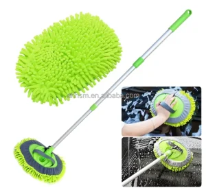 Factory Telescopic Car Wash Brush Detachable Chenille Microfiber Head Retractable Car Cleaning Mop for Home
