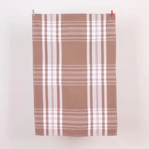 Factory-made Custom Eco-Friendly Woven Waffle-pattern Plaid Square Kitchen Towels Cotton Dishcloths Quick-drying Promotional