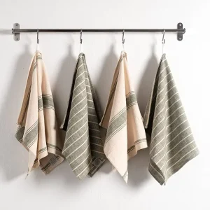 Factory made Dyed Yarn Unbleached Kitchen Tea Towels Soft and Quick drying Eco friendly Dishcloths and Napkins BSCI OEKO TEX