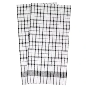 Factory-made Printed Black Checkered Kitchen Tea Towels and Dish Towels 50x70cm 100% Cotton Woven Quick-Dry