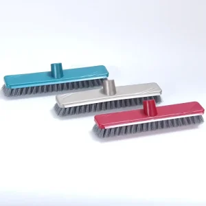 Family Use Glossy Plastic Push Brush Household Cleaning Soft Plastic Broom Head Brush