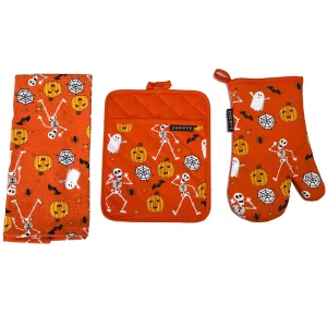 Fashion Design Customized Kitchen Dish Towels for Kitchen Custom Oven Mitt Cotton Pot Holder Baking Cooking 3pcs Kitchen Set
