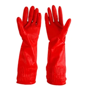 Fashion Style Waterproof 38cm Natural Rubber Red Latex Household Gardening Laundry Kitchen Dish Washing Cleaning Gloves