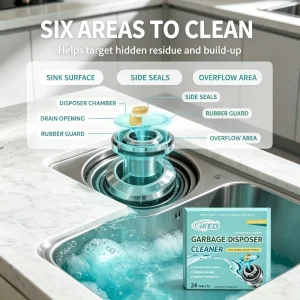 Fast Acting Odor Neutralizer and Limescale Remover with Long Lasting Freshness for Home Kitchen Garbage Disposal Cleaner Tablet